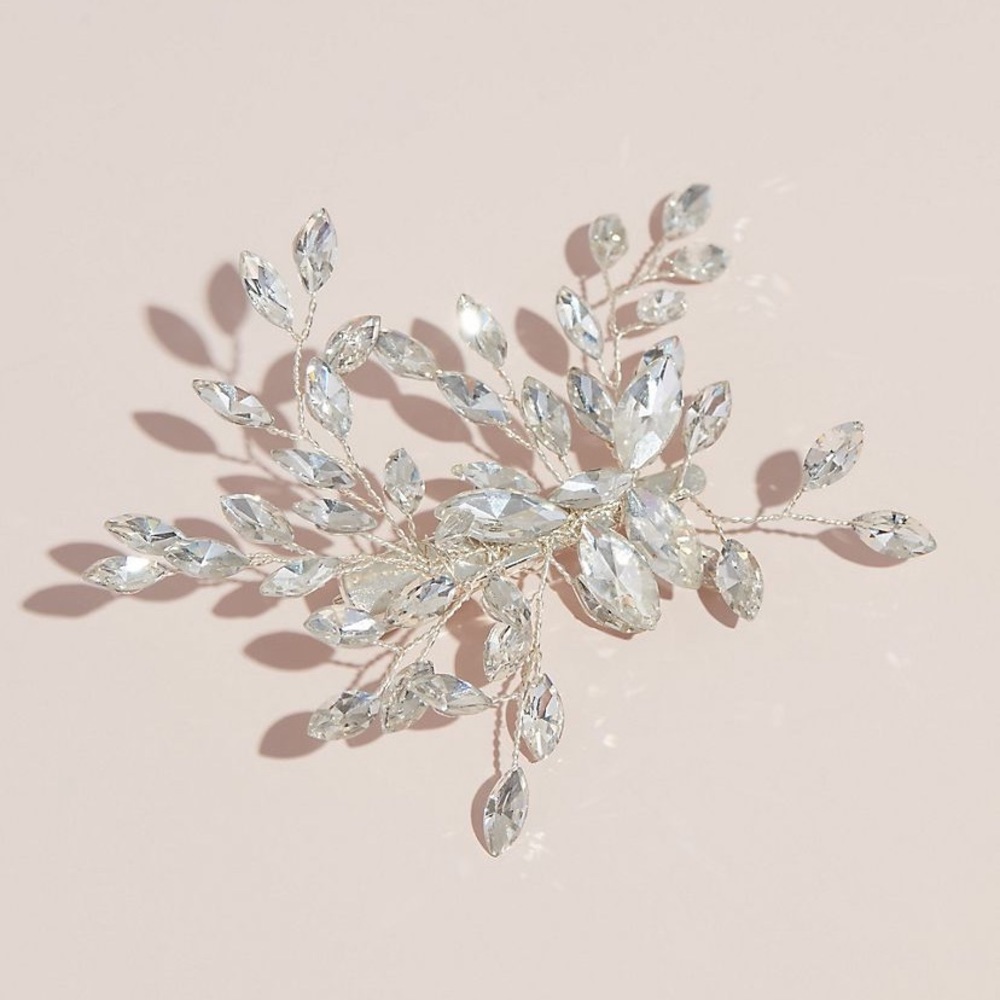 Marquise Cut Branches Blooming Crystal Hair Clip
